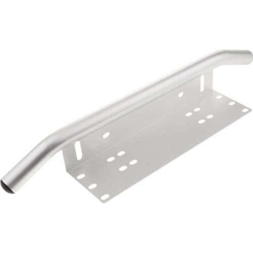 Light Universal License Plate Mounting Bracket with Front Bull Bar Bumper Frame for LED Work Light Bar - Silver