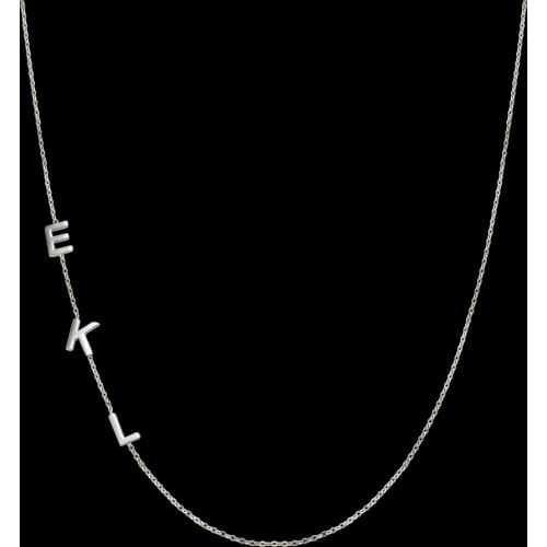 Uonney Dropshipping Initial Letter Necklace Jewelry Christmas Gifts Custom Name Pendant Stainless Steel For Mom Women