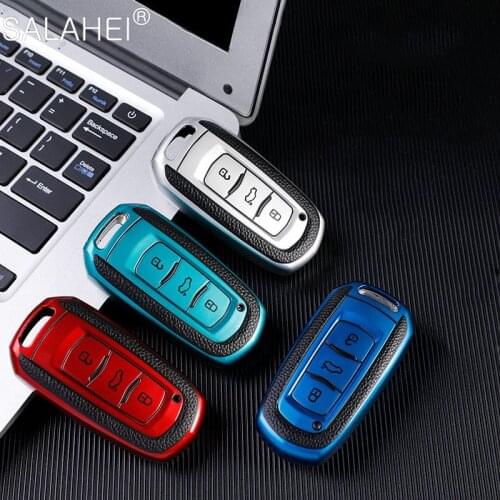 High Quality PC+Leather TPU Car Key Case Cover For Geely Atlas Boyue NL3 EX7 EmgrandX7 EmgrarandX7 SUV GT GC9 borui Accessories