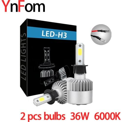 YNFOM LED Car Lamp H3 is used for low light, high light and fog lamp positions on various models of Nissan Toyota Mazda cars
