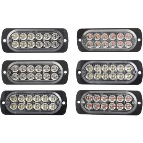 1 Pair Of 12/24v Truck Body Side 12 LED Warning Flashing Light Emergency Light Strobe Light For Emergency for Truck