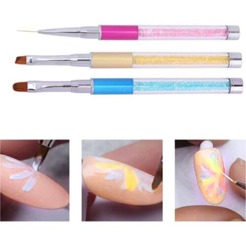 1PC Nails Shaping Clay Dotting Polish DIY Tools Artificial fiber Nail Art Pen Brush