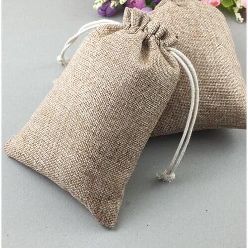 15x20 1000pcs Gifts Bags With Drawstring Jewelry Gift Pouch Bags Jute Bag For Women 2016 Small Linen Packaging Display Sack Bag