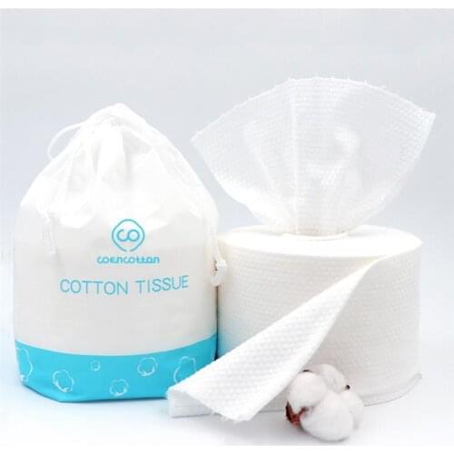 2 Rolls Facial Tissue Soft 45 Sheets Cleansing Towel Disposable Face Towel Cotton Pads Facial Cleansing Roll Paper