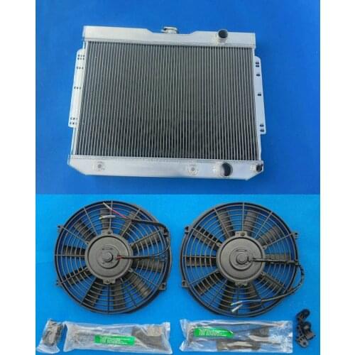 3 ROW Aluminum Radiator + 10"Fans FOR CHEVY BEL AIR,BISCAYNE,CHEVELLE,IMPALA 1960-1965 59 60 61 62 63