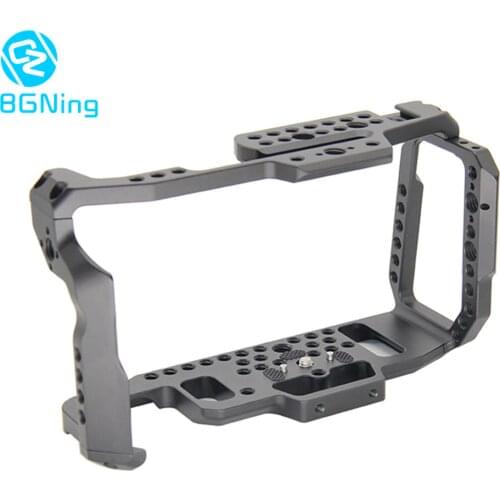 Aluminum Camera Cage for Blackmagic BMPCC 4K 6K Design Pocket Cinema Camera Full Frame with Rail Cold Shoe Mount Photography
