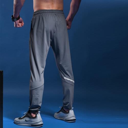 Mens Breathable Sport Pants Joggers Sweatpants Running Sports Workout Training Trousers Male Gym Fitness Casual Elastic Pants