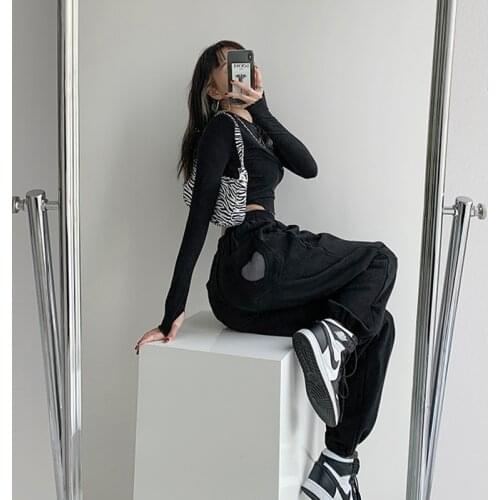Aesthetic Plus Size Thick Women Pants 2021 Warm Harem Pants Casual Elastic Waist Loose Sweatpants Trousers Hip Hop Streetwear