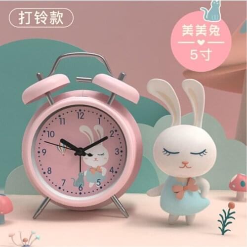 5 inches Night Lighe LED Alarm Clocks Mute Needle Cute Girl Boy Children Bedside Wakeup Clock Cartoon Kids Desk Unicorn Clock