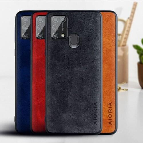 Case for Samsung Galaxy M31 coque Luxury Vintage leather Skin phone covers for samsung m31 case funda capa