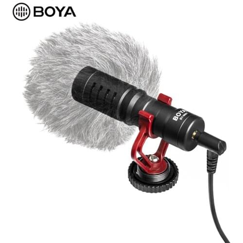 BOYA BY-MM1 Microphone Cardioid Shotgun for iPhone Android Smartphone Canon Nikon Sony DSLR Camera Consumer Camcorder PC Mic