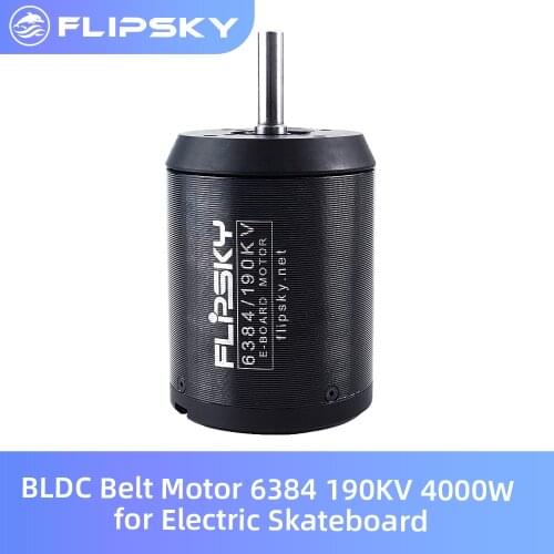 Flipsky BLDC Belt Motor 6384 190KV 4000W for Electric Skateboard Blushless DC Motor for Electric Bike