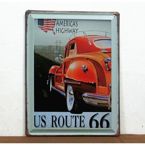 30pcs/lot Metal Sign shabby chic Americans highway Metal sign iron poster art wall decorative painting Nostalgic classic wall h