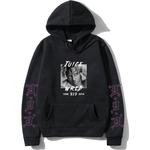 Fashion Hoodies Popular Hooded Pullovers Rip Juice Wrld Hoody Rapper Juice Wrld Hoodies Men Women Hip Hop Sweatshirts Streetwear
