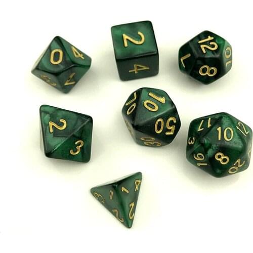 Top Quality Games Dice 7pcs D4-D20 Multi-Sided Games Dices with Double Color, Magic Dice Set As Toy Kit