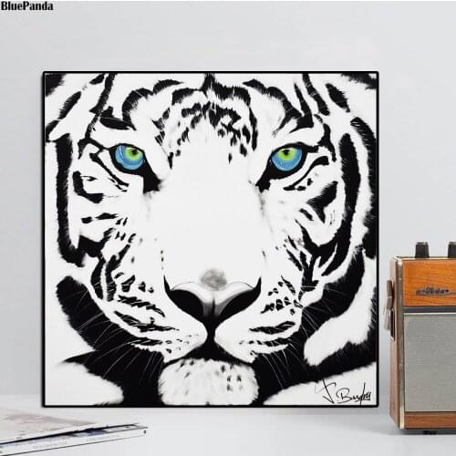 Tiger Poster Animal Paintings On Canvas Graffiti Modern Street Art Decorative Black White Wall Picture Home Decoration