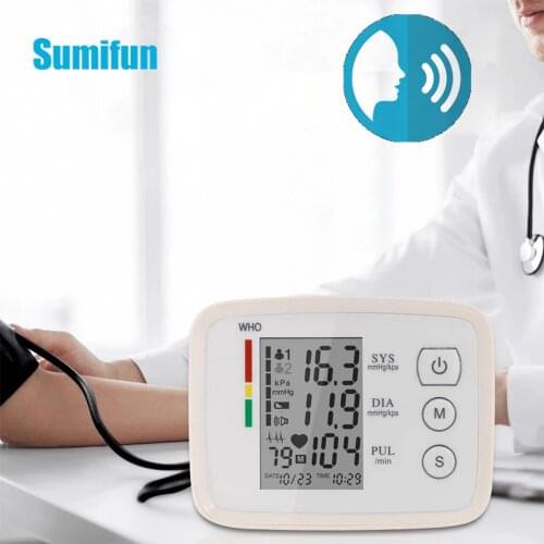 Portable Blood Pressure Monitor Arm Band Type Sphygmomanometer Digital Electronic Household Mini Blood Pressure Meter Tonometer