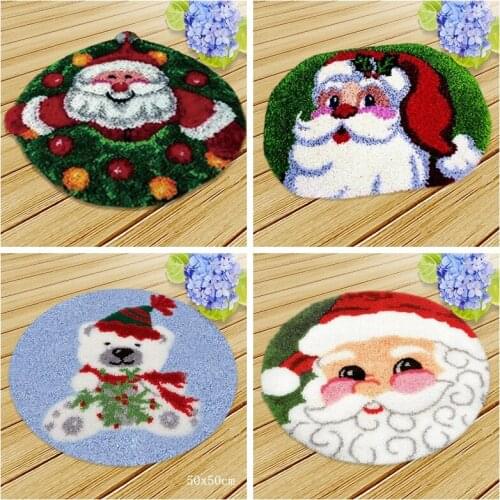 Prajna Christmas Knooppakket Latch Hook Kits DIY Quality Gifts European American Style Smyrna Needlework Mats Latch Hook Cushion