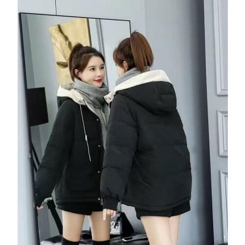 Winter new arrival women oversize down jacket black top color with a hood long Parka coat women for winter