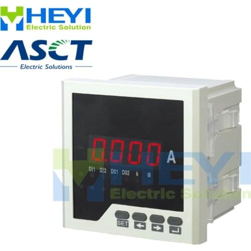 LED Single phase digital ampere meter HY-AA series square type current meter Class 0.5 digital counting meter