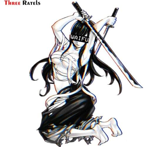 Three Ratels FC450 Erza Waifu Cartoon 3D Stickers For Car Anime On Car Vinyl Decal