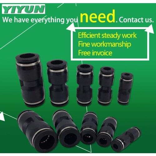 YIYUN AirTAC type straight in Quick plug joint Pneumatic components PU-4 PU-6 PU-8 PU-10 PU-12 PU-14 PU-16 PU series