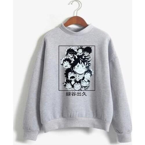 My Hero Academia Midoriya Izuku Japan Anime Print Pullovers Hoodie Hip Hop Sweatshirt Streetwear Harajuku Women Hoodie
