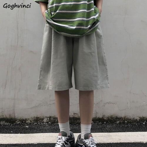 Shorts Women Large Size M-4XL Harajuku Loose Solid Color Trousers Couples High Waist Half-length Comfortable Street Popular Chic