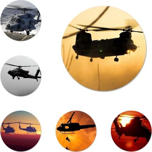 Helicopter Icons Pins Badge Decoration Brooches Metal Badges For Clothes Backpack Decoration 58mm