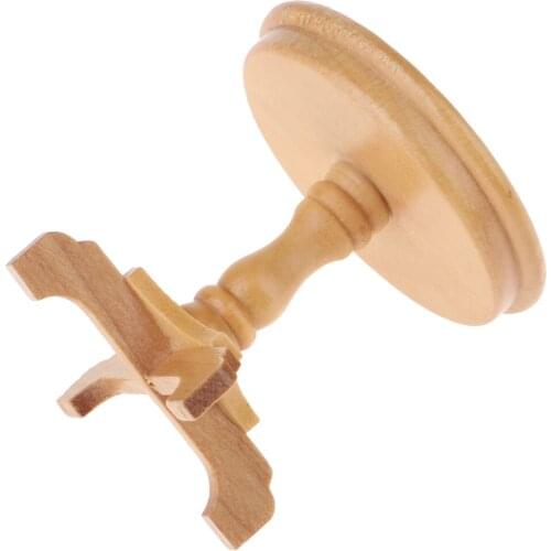 1/12 Dollhouse Wooden Furniture Miniature Vintage Round Table Decoration