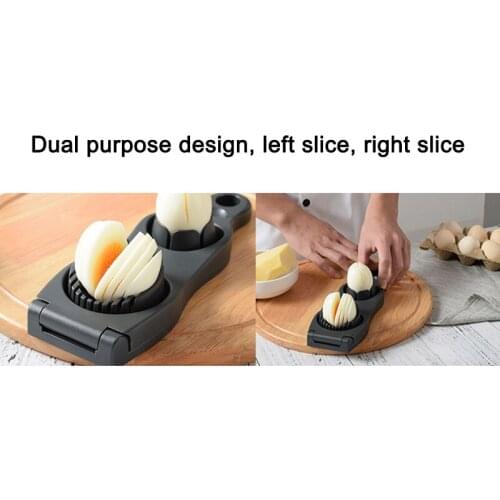 2 in 1 Stainless Steel Egg Slicers for Boil Eggs Egg Cutter Splitter Dividers Kitchen Gadgets D1