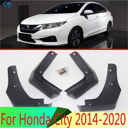 4Pcs/Set Car Mudflaps Splash Guards Mud Flap Mudguards Fender For Honda City 2014 2015 2016 2017 2018 Car Styling Accessories
