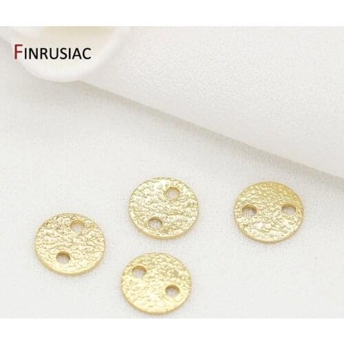 DIY Jewelry Making Accessories Plated 14K Gold Double Hole Separator Frosted Connectors Accessory Handmade Earring Material