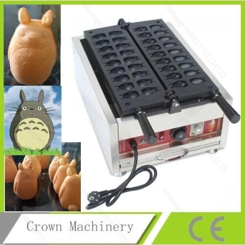 Automatic Totoro waffle maker machine; cartoon shape waffle making machine; electric cake baking machine