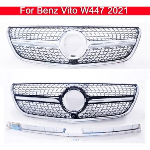 Car styling Middle grille For Mercedes-Benz Vito W447 2021 Modified for Diamond front bumper grill Center vertical bar Grille