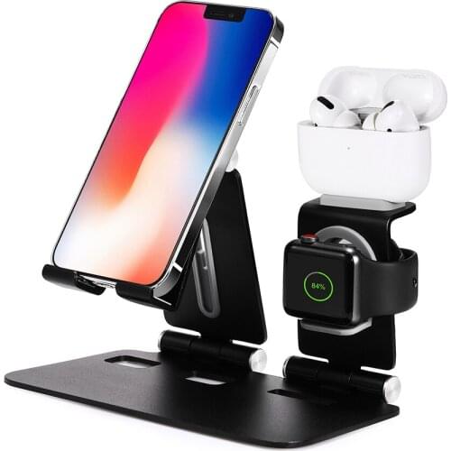 3 in 1 Qi Wireless Charger Stand for iPhone 12 Pro 11 XS XR X 8 AirPods Pro Charge Dock Station For Apple Watch iWatch 5 4 3 2