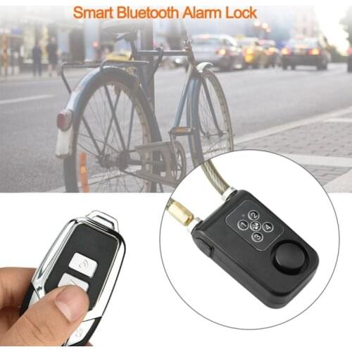 Y787R Wireless Alarm Lock Remote Control Bicycle Chain Lock Electric Bike Motorcycle Locker Code Steel Cable Chain Lock