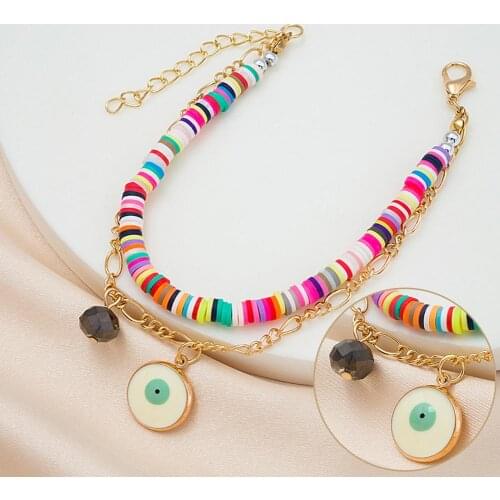 Bohemian Multilayer Colorful Beads Bracelets Bangles For Women Jewelry Summer Beach Boho Star Coin Bracelet Gifts