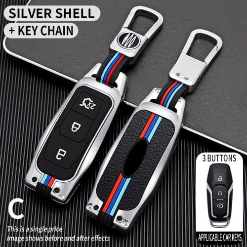 Car Smart Key Case Full Cover For Ford MK3 MK4 MK5 Fiesta Ecosport Kuga Explorer Edge Mustang 3 4 ST Mondeo Key Holder