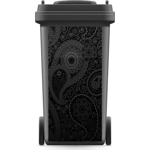 DIY Creative Black Pattern Art Rubbish Bin Sticker Wallpaper mural Wall Print Decal Removable Photo self adhesive Gift