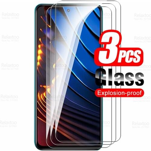 For Poco X3 GT 5G Glass 3pcs Tempered Glass For Xiaomi Pocophone X 3 Pro Xiomi Pocox3 NFC X3GT Screen Protector Protective Film