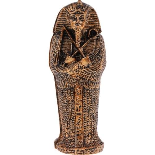 Egyptian Mummy Figurine Statue + Coffin Set For Sand Table Games Kits Toys