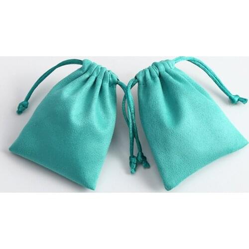 50pcs 7x9cm Jewelry Packaging Bag Flannel Drawstring Pouch Small Ring Necklace Earring Wedding Candy Bags Can Custom LOGO