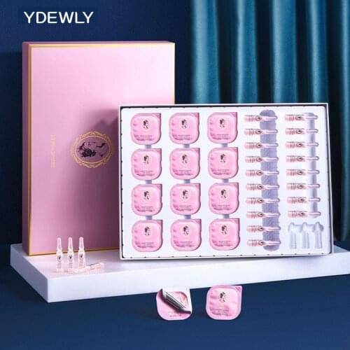 Hyaluronic Acid Serum Skin Care Set Yeast Face Essence Moisturizing Whitening Cleansing Mud Mask Shrink Pores Oil Control 30PCS