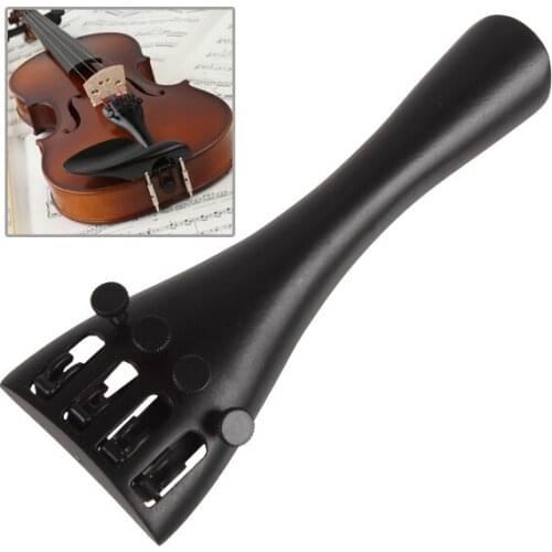 Black Aluminous Alloy Violin Tail Piece 4/4 for Tone Tuning