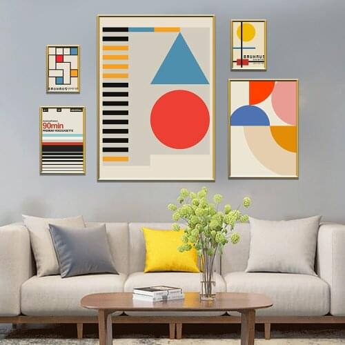 Exquisite Triangle And Square Wall Art Canvas Painting Nordic Posters And Prints Paintings For Living Room Wall Home Decor