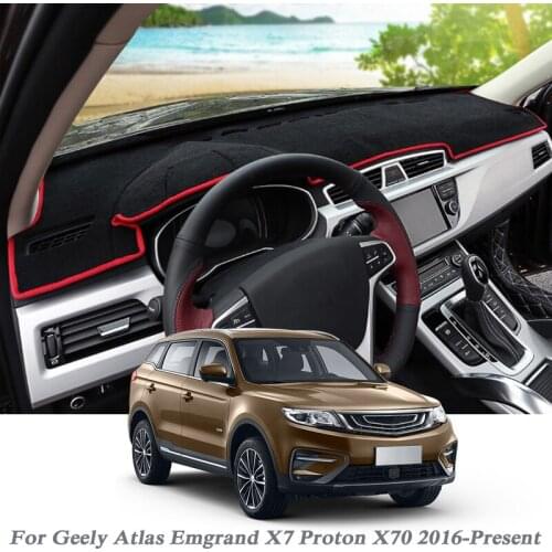 Car Styling Dashboard Avoid Light Pad Instrument Platform Cover Mat Rose For Geely Atlas Emgrand X7 Proton X70 2016-2020 LHD&RHD