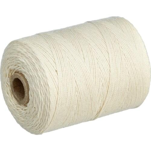 1pc 100% Natural Cotton Twisted Cord 1mm Diameter 100m Length For DIY Home Textile Craft Macrame Artisan String