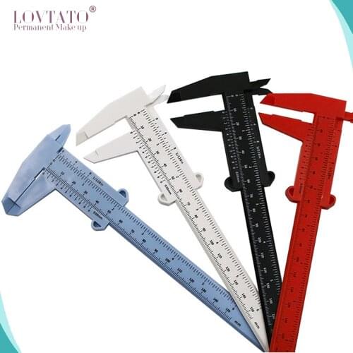 2018 Permanent Makeup Precision Eyebrow Shaping Tools Plastic Measuring Vernier Slide Caliper Measurement For Microblading 5pcs