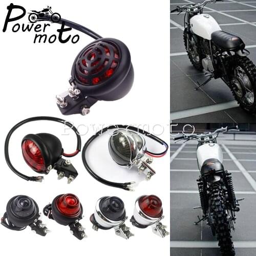 Mini Bates LED Motorcycle Custom Tail Brake Stop Lamp Taillight for Harley Sportster Bobber Chopper Scrambler Cafe Racer